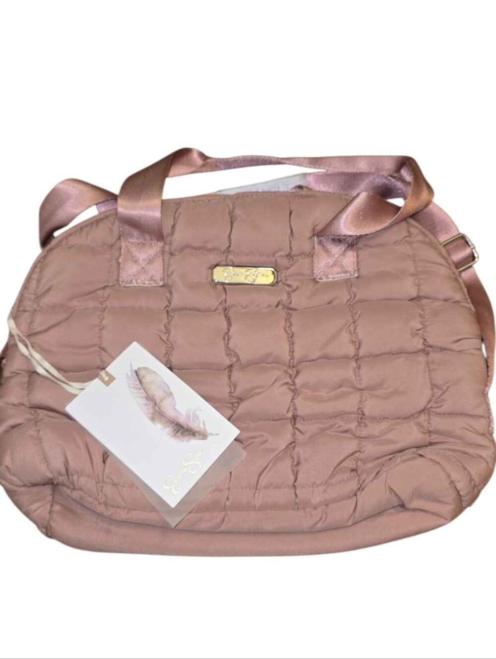 Jessica Simpson Quilted Satin Tote - Rose